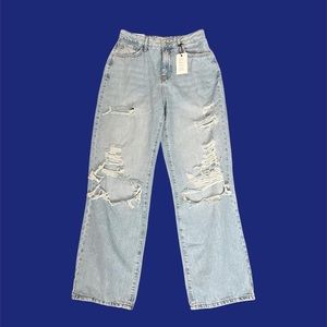 distressed relaxed mom jeans
